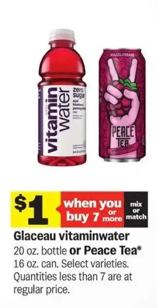 Meijer Glaceau vitaminwater or Peace Tea offer