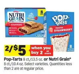 Meijer Pop-Tarts or Nutri Grain offer