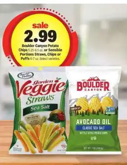 Meijer Boulder Canyon Potato Chips or Sensible Portions Straws, Chips or Puffs offer