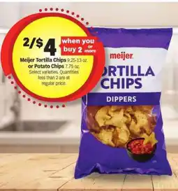 Meijer Meijer Tortilla Chips or Potato Chips offer
