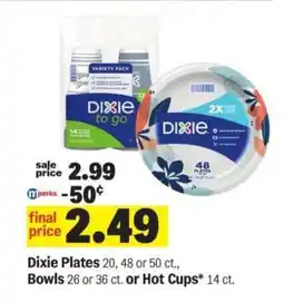Meijer Dixie Plates, Bowls or Hot Cups offer