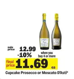 Meijer Cupcake Prosecco or Moscato D’Asti offer