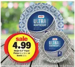 Meijer Meijer 8.5” Paper Plates or Bowls offer