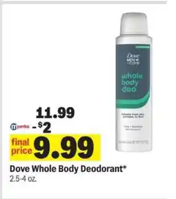 Meijer Dove Whole Body Deodorant offer