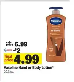 Meijer Vaseline Hand or Body Lotion offer