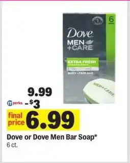 Meijer Dove or Dove Men Bar Soap offer