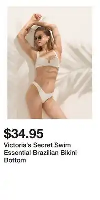 Victoria's Secret Victoria's Secret Swim Essential Brazilian Bikini Bottom offer