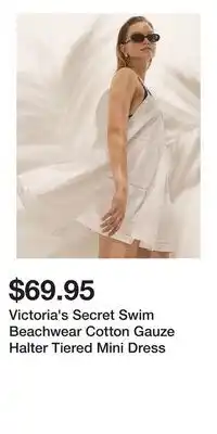 Victoria's Secret Victoria's Secret Swim Beachwear Cotton Gauze Halter Tiered Mini Dress offer