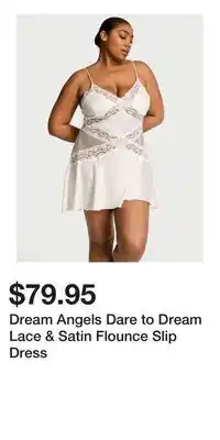 Victoria's Secret Dream Angels Dare to Dream Lace & Satin Flounce Slip Dress offer