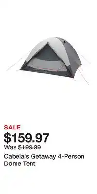 Cabela's Cabela's Getaway 4-Person Dome Tent offer