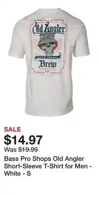 Cabela's Bass Pro Shops Old Angler Short-Sleeve T-Shirt for Men - White - S offer
