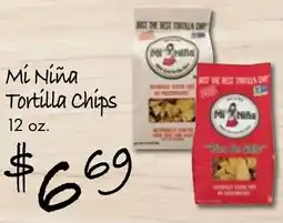 Gristedes Mi Niña tortilla chips offer