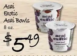 Gristedes Acai exotic acai bowls offer