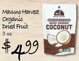 Gristedes Mavuno harvest organic dried fruit offer
