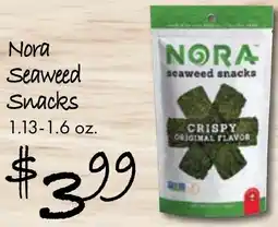 Gristedes Nora seaweed snacks offer