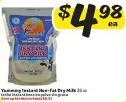 Fresco y Más Yummmy instant non fat dry milk offer