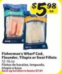 Fresco y Más Fisherman's wharf cod, flounder, tilapia or swai fillets offer