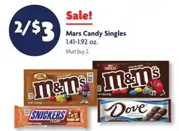 Family Dollar Mars Candy Singles offer