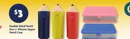 Family Dollar Double Sided Pencil Box or Silicone Zipper Pencil Case offer