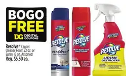 Dollar General Resolve Carpet Cleaner Foam 22 oz. or Spray 16 oz offer