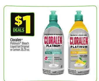 Dollar General Cloralen Platinum Bleach Liquid Gel Original or Lemon offer