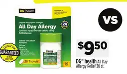 Dollar General DG health All Day Allergy Relief offer