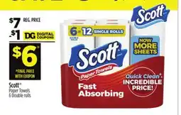 Dollar General Scott Paper Towels offer