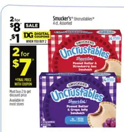 Dollar General Smucker's Uncrustables offer