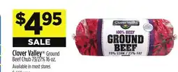 Dollar General Clover Valley Ground Beef Chub 73/27% offer