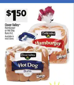 Dollar General Clover Valley Hamburger or Hot Dog Buns offer
