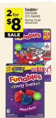 Dollar General Funables Fruit Snacks offer