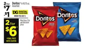 Dollar General Doritos 6-10.75 oz offer