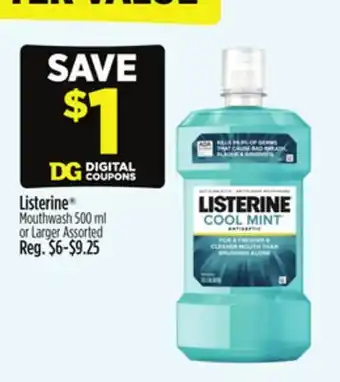 Dollar General Listerine Mouthwash offer
