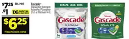 Dollar General Cascade Dishwasher Detergent ActionPacs Complete or Platinum offer