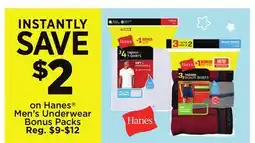 Dollar General Hanes Men's Underwear Bonus Packs offer