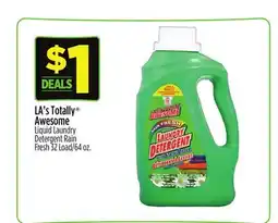 Dollar General LA's Totally Awesome Liquid Laundry Detergent Rain offer