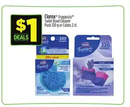 Dollar General Clorox Fraganzia Toilet Bowl Cleaner Puck 120 g or Cubes 2 ct offer
