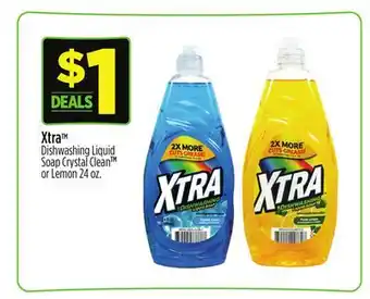 Dollar General XtraTM Dishwashing Liquid Soap Crystal Clean or Lemon offer