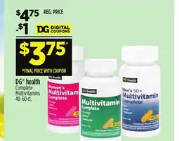 Dollar General DG health Complete Multivitamins offer