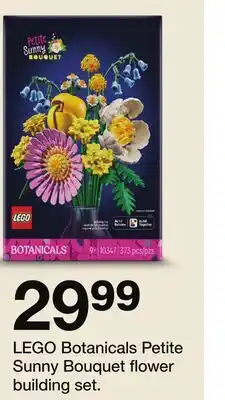 Target LEGO Botanicals Petite Sunny Bouquet flower building set offer