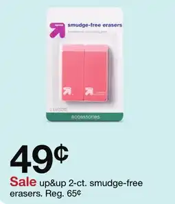 Target up & up 2-ct. smudge-free erasers offer