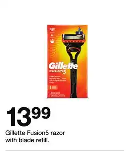Target Gillette Fusion5 razor with blade refill offer
