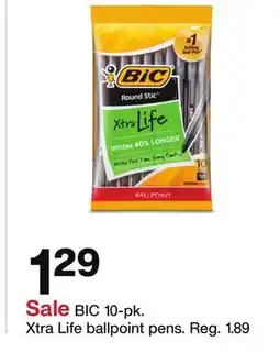 Target BIC 10-pk. Xtra Life ballpoint pens offer