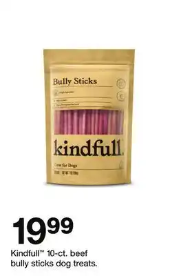 Target Kindfull 10-ct. beef bully sticks dog treats offer