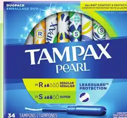 Target Tampax Pearl 34-ct. duo pack tampons offer