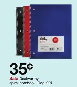 Target Dealworthy spiral notebook offer