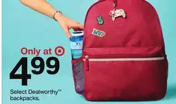 Target Select Dealworthy backpacks offer
