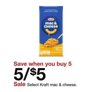 Target Select Kraft mac & cheese offer