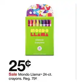 Target Mondo Llama 24-ct. crayons offer