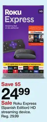Target Roku Express (Spanish Edition) HD streaming device offer